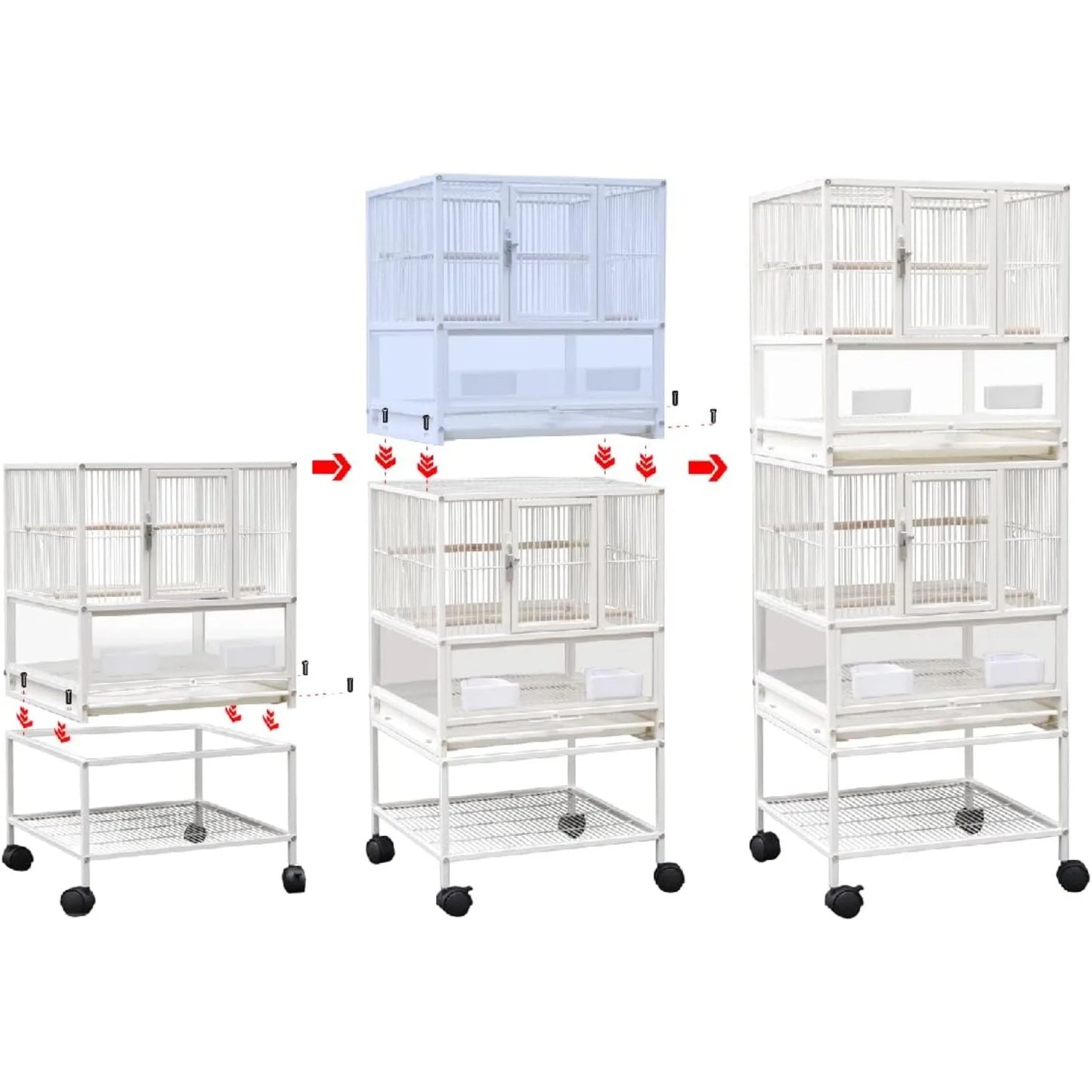 DecorBites™ Wrought Iron Bird Cage for Conures, Lovebirds - 30 Inch