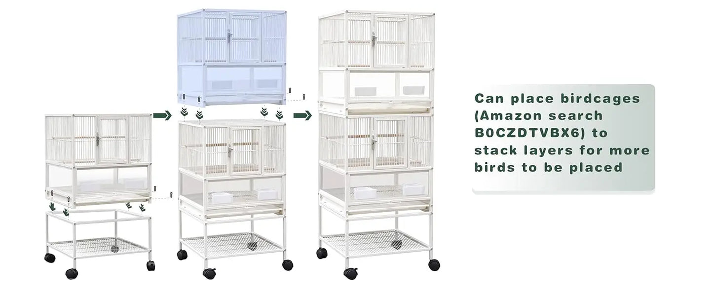 DecorBites™ Wrought Iron Bird Cage for Conures, Lovebirds - 30 Inch